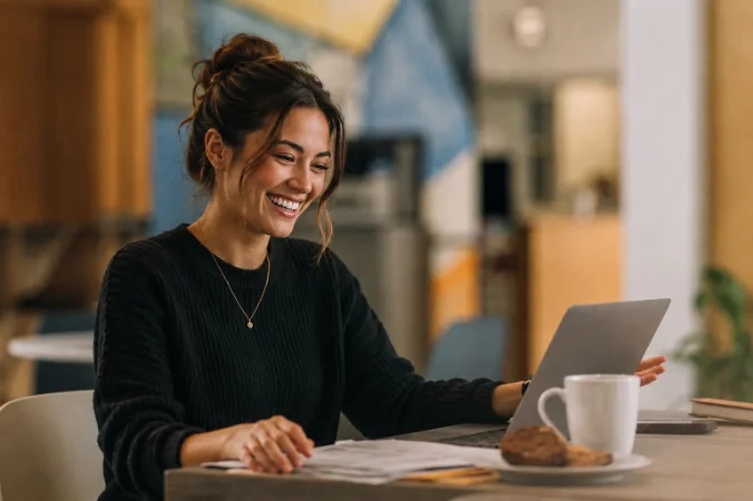 Adviser and client working over papers at a desk